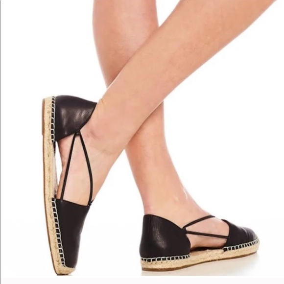 Eileen Fisher Lace Espadrille Black leather
